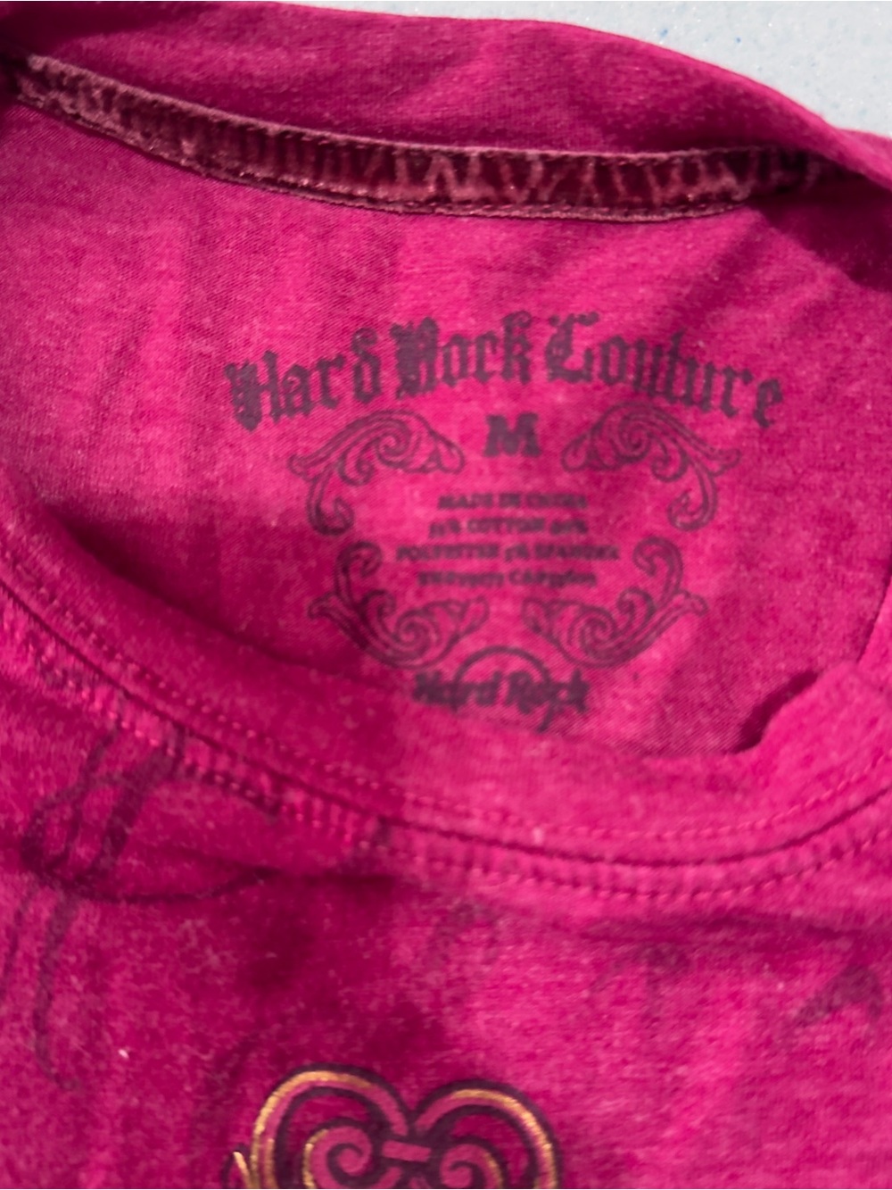 Y2K Hard Rock Couture Phoenix Women's Pink Graphic Tee - Picture 5 of 10